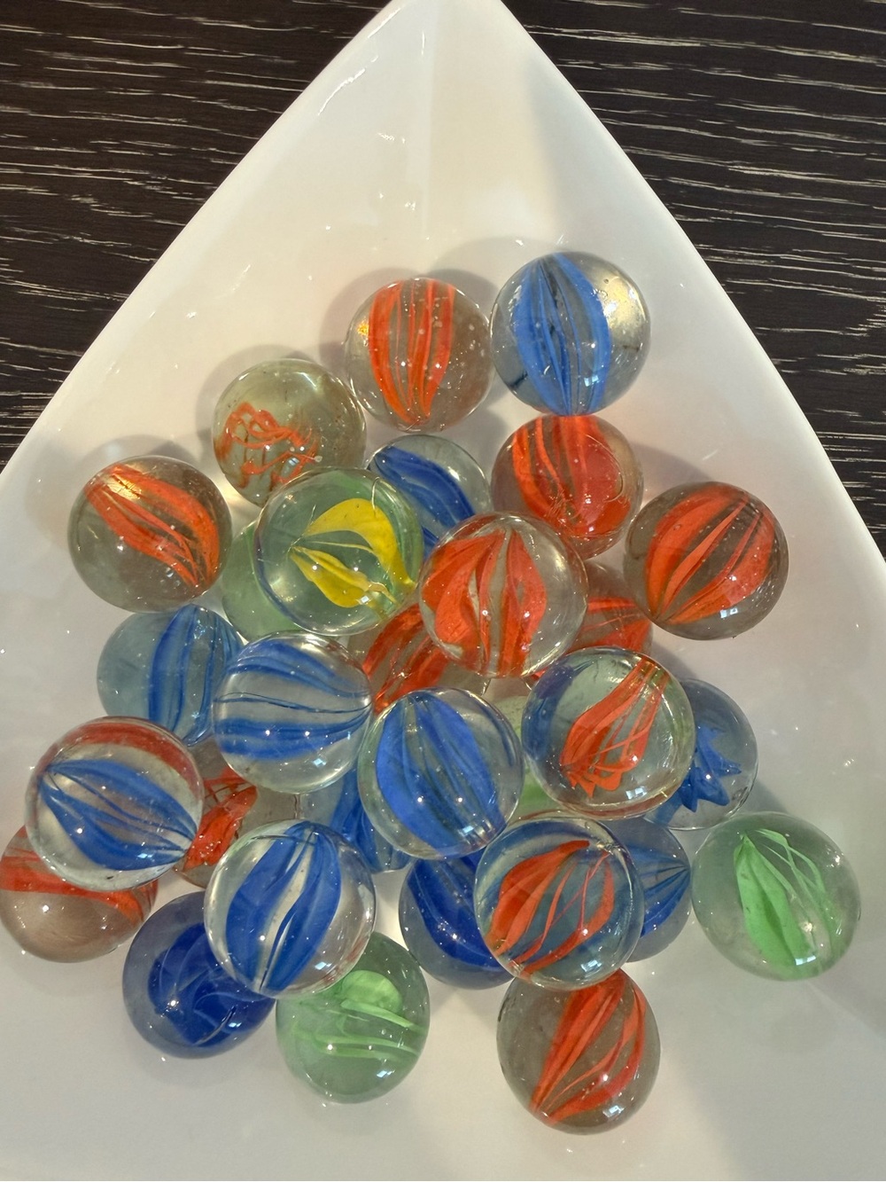 Lot of Vintage Cat Eye/swirl Marble Shooters 1 Inch